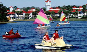 disne's caribbean beach resort lake boat rentals